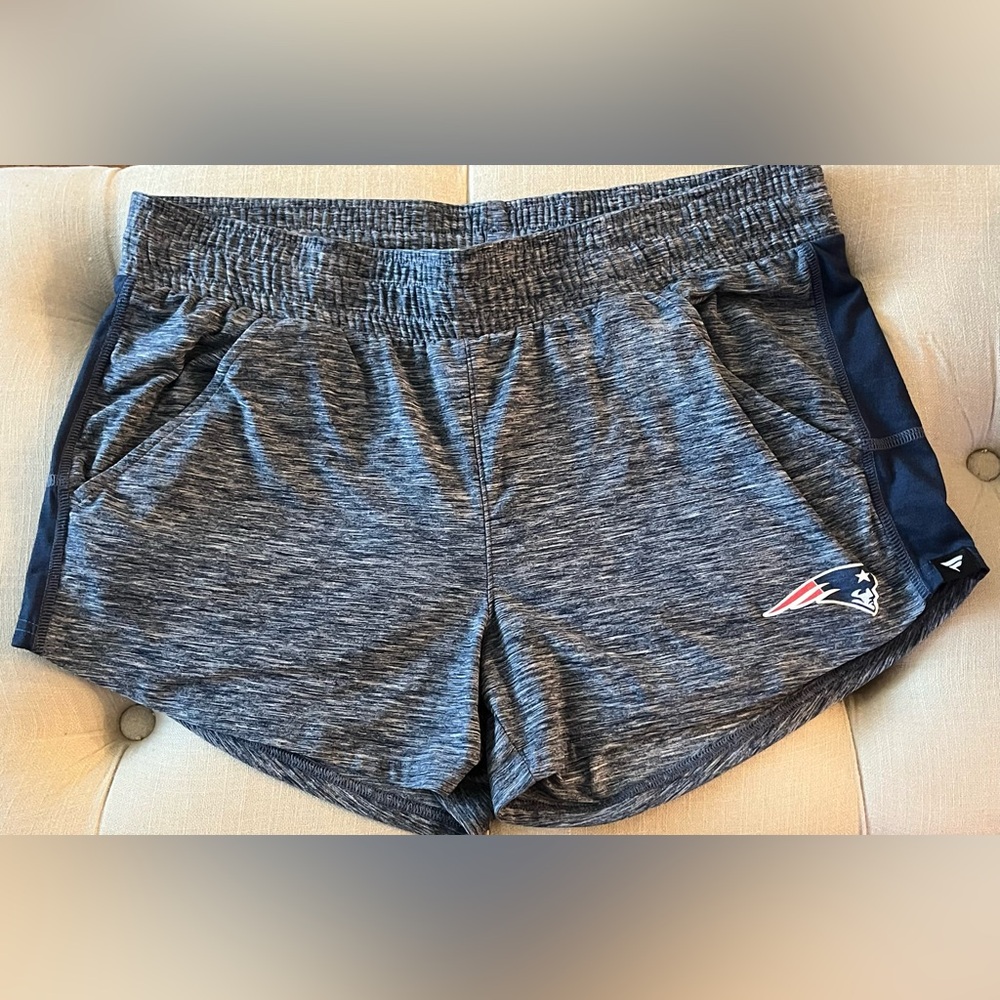 FANATICS NFL PRO LINE PATRIOTS Blue Lounge Shorts W/Pockets & Adj Drawstring- Lg